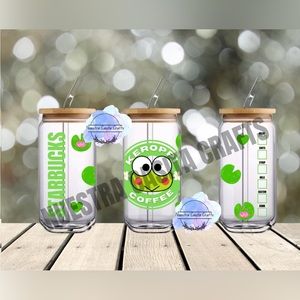 Keroppi #2 glass cup ❤️